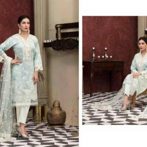 Noor Tawakkal Fancy Cotton Embroidery Pakistani Salwar - Unstitched