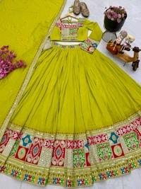 Amrit Kalá  Real Modeling New Designer Lahanga Choli And Duppata Set - Yellow