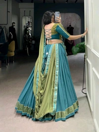 Amrit Kalā  Traditional And Elegant Festive Lahanga  - Royal Blue