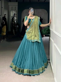 Amrit Kalā  Traditional And Elegant Festive Lahanga  - Royal Blue