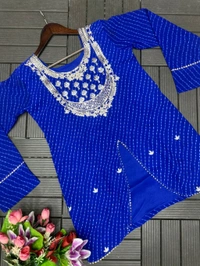 Trendy Elegant Festive Lahanga With Dupatta Set  - Royal Blue