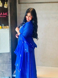 Trendy Elegant Festive Lahanga With Dupatta Set  - Royal Blue