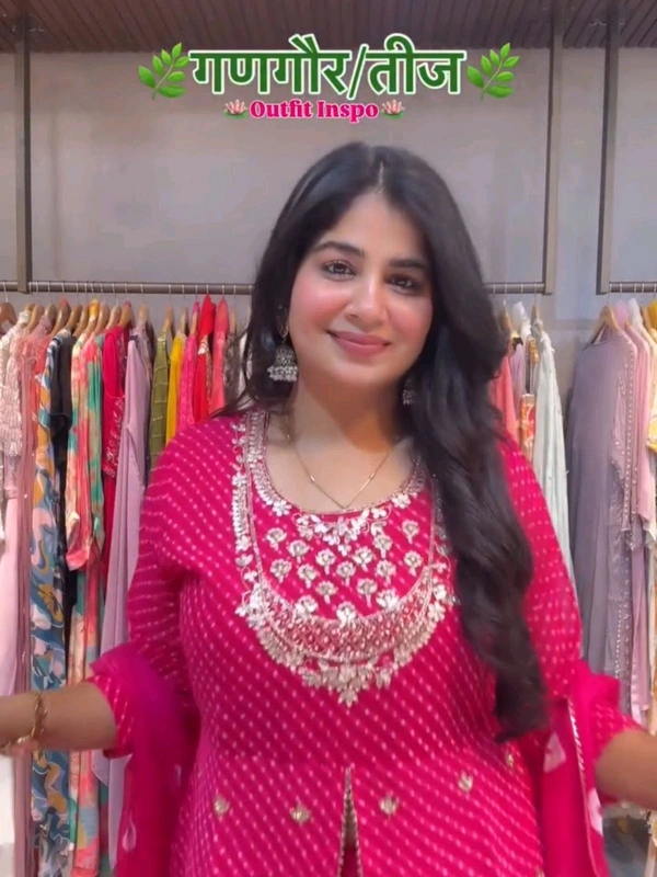 Trendy Elegant Festive Lahanga With Dupatta Set  - Pink Flamingo