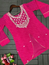 Trendy Elegant Festive Lahanga With Dupatta Set  - Pink Flamingo