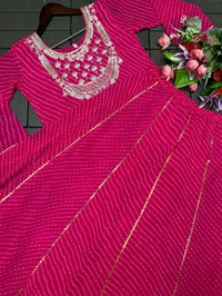 Trendy Elegant Festive Lahanga With Dupatta Set  - Pink Flamingo