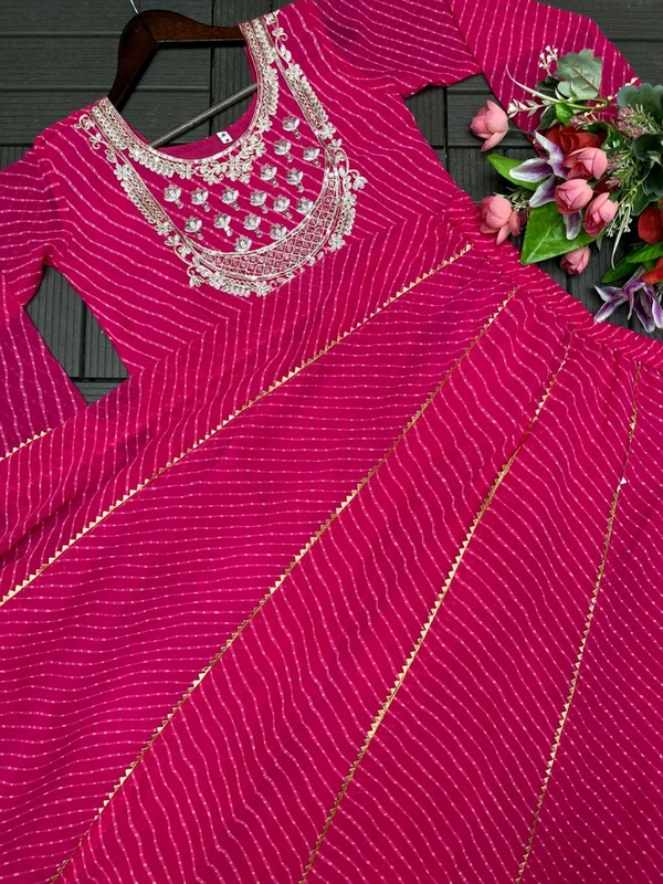 Trendy Elegant Festive Lahanga With Dupatta Set  - Pink Flamingo