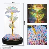 Rose Flower Gift, Rainbow Rose in Glass Dome, Rose Light Up Flower, Personalized Gifts for Mom, Sisters, Friend, Women, Valentine's Day, Birthday, Wedding, Anniversary