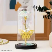 Rose Flower Gift, Rainbow Rose in Glass Dome, Rose Light Up Flower, Personalized Gifts for Mom, Sisters, Friend, Women, Valentine's Day, Birthday, Wedding, Anniversary