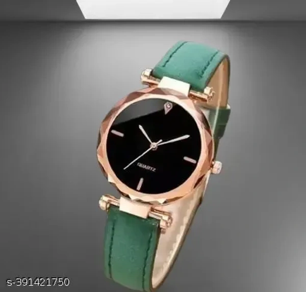 New Rich Looking Premium Quality best Designer Fashion Wrist Analog Watch Girls Analog Watch - For Women New Latest Collection beautiful Black Dial Leather belt Watch - For Women,best watches for women,nice women's watches,women watch,ladies watches