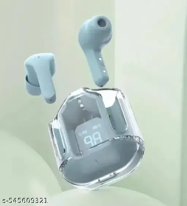 TWS Ultra Pods - Transparent Design Ear Buds with Noise Cancelling, Sound, IP4 Waterproof, LED Digital Display - Wireless 5.3 Technology for Dual Phone Connectivity