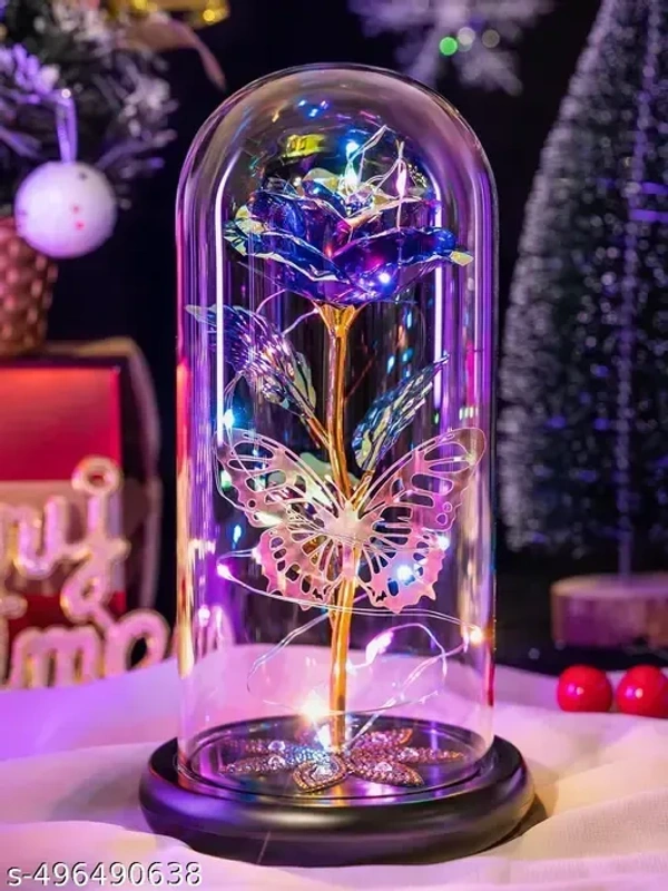 Rose Flower Gift, Rainbow Rose in Glass Dome, Rose Light Up Flower, Personalized Gifts for Mom, Sisters, Friend, Women, Valentine's Day, Birthday, Wedding, Anniversary