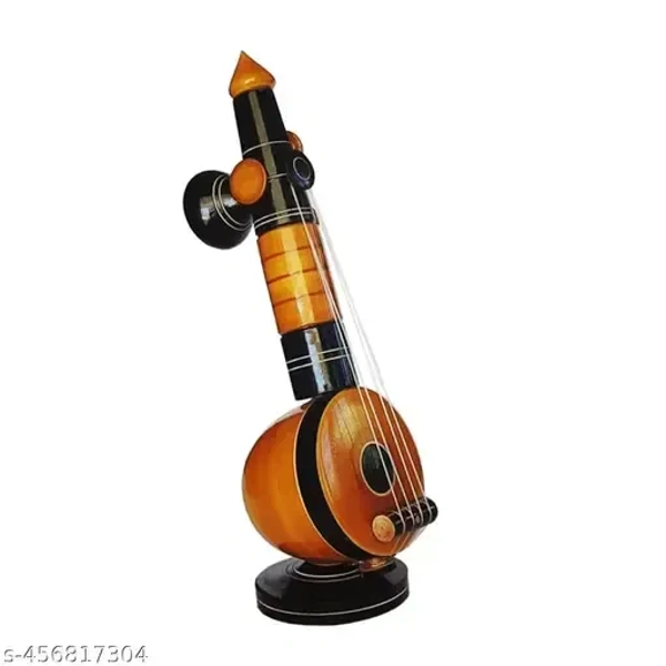 DREAMWARE Eco-FriendlAy Eucalyptus Wooden Veena|Home Decor Showpiece | Perfect Wall and Living Room Decoration Item | Unique Housewarming Gift for Couples and New Home