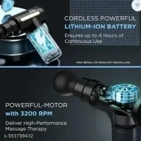 Rechargeable Deep Tissue Massage Gun – Ultimate Muscle Relief for Home & Gym