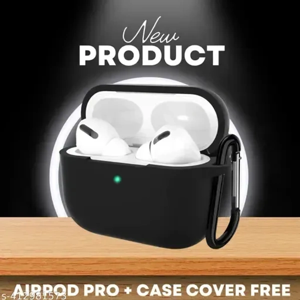 Airpod Pro with Silicon Case True Wireless Bluetooth Earphones with 3 Hours of Playtime & Compatible for all Smartphones (White)