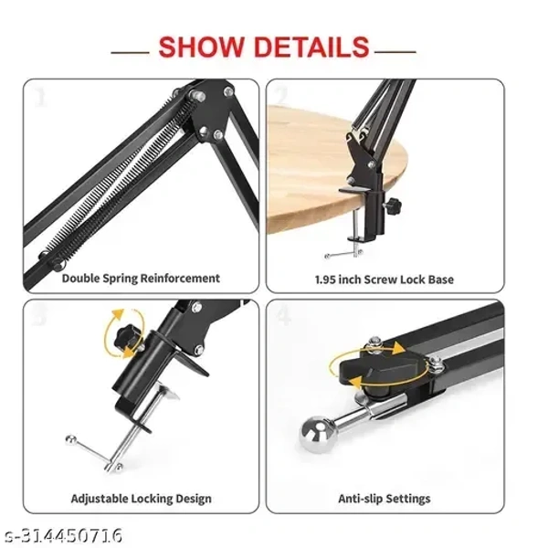 Photography Mobile & Tablet Holder Tripod Camera Stand with 360 Rotation for Overhead Video shooting,Cooking Videos (Pack of 1)