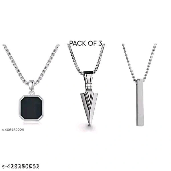 Men Pendant | Pendant For Men | Lockets Man Boy Locket | Men Chain locket | - White, Free Size