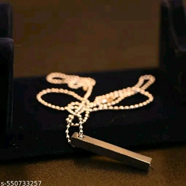 Classic Men's Pendant - Minimal Design, Perfect for Daily Wear & Gifting - Black, Free Size