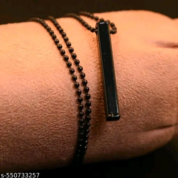 Classic Men's Pendant - Minimal Design, Perfect for Daily Wear & Gifting - Black, Free Size