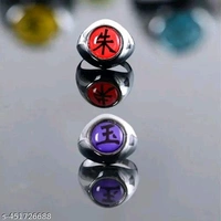 Anime Naruto Series | Akatsuki members Itachi Uchiha and Obito Uchiha (Tobi) ring for both boys and girls - Red, Free Size