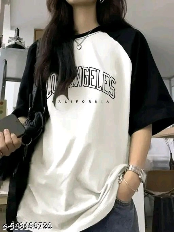 Sixteenlines Graphic Printerd Round Neck White Colour Raglan Sleeves Oversize T-Shirt - White, M