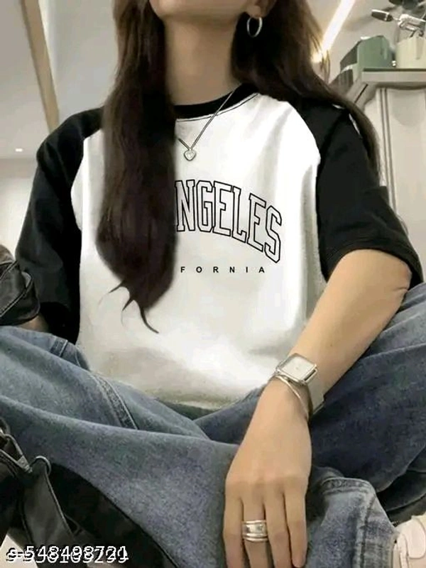 Sixteenlines Graphic Printerd Round Neck White Colour Raglan Sleeves Oversize T-Shirt - White, M