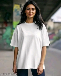 Stylish Feminine Women Tshirts  - Black, M