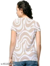 TOPIFY OVERSIZED TSHIRT FOR WOMEN - Pink Lace, M