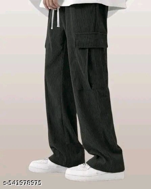 Men's trousers Casual trousers for men | Best trousers for men | Comfortable work pants for men | Trousers with elastic waist for men | Cargo pants men - Gray, 26
