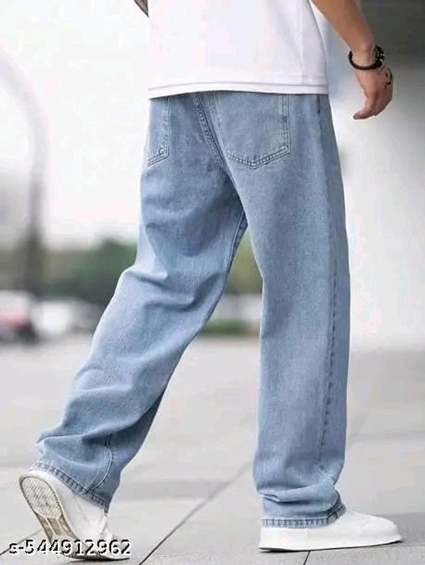 Veltick Loose Fit Mid Rise Light Blue Men Denim Jeans - Cornflower Blue, 32