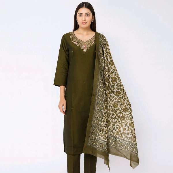 Kurti Pant Premium Quality  - Pesto, M