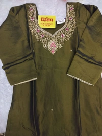 Kurti Pant Premium Quality  - Pesto, M