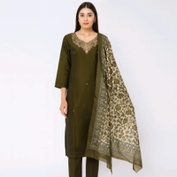 Kurti Pant Premium Quality  - Pesto, Xl