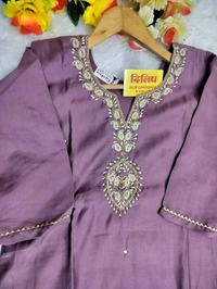 Kurti Pant Set Handwork  - M