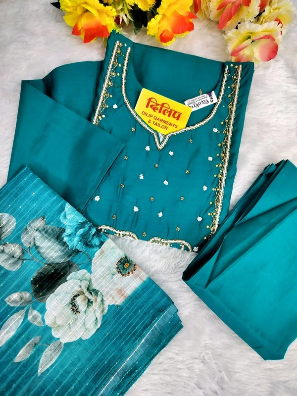 Beautiful Elephant Work Kurti Pant - Lilac, L