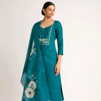 Beautiful Elephant Work Kurti Pant - Lilac, Xxl