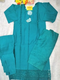 Flower Patch Work Kurti Set - Shakespeare, 2xl