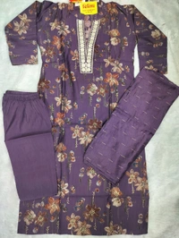 Pure Vetican Purple Kurti Pant - M