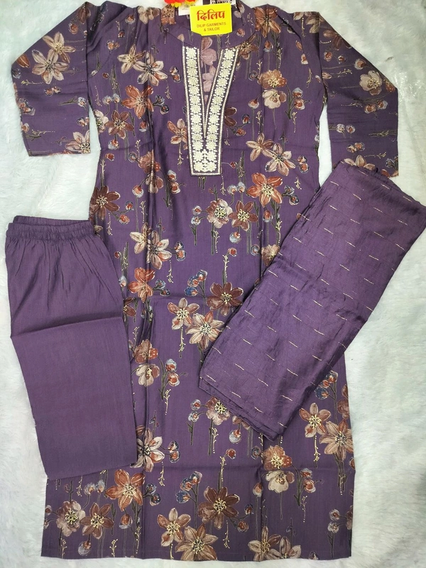 Pure Vetican Purple Kurti Pant - L