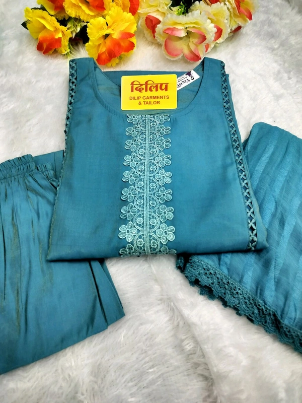 Lace Work Kurti Set  - M