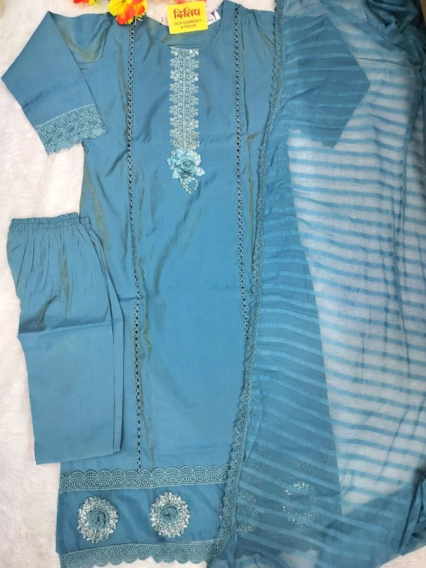 Lace Work Kurti Set  - M