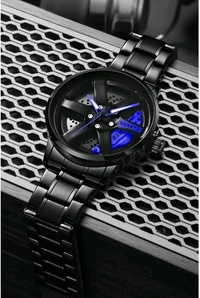 Stylish Rotating Wheel Ring Watch for Men & Women - Unique Watch - Free