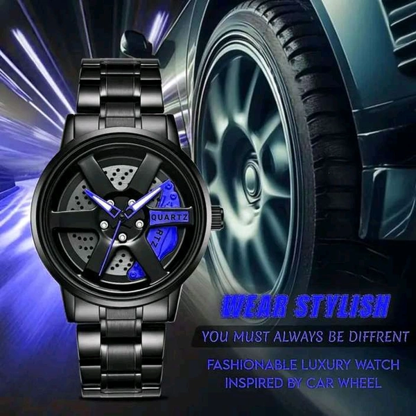 Stylish Rotating Wheel Ring Watch for Men & Women - Unique Watch - Free