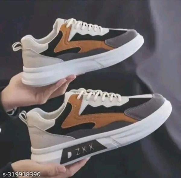 Men's Running Shoes Ultra Lightweight Breathable Walking Shoes Non Slip Athletic Fashion Sneakers Mesh Workout Casual Sports - Raw Sienna, 8