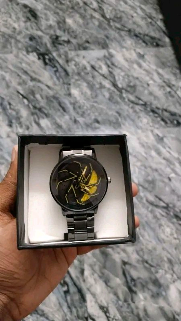 STYLISH Rotating Wheel Ring Watch | Analog Watch  - Yellow, Free