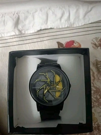 STYLISH Rotating Wheel Ring Watch | Analog Watch  - Yellow, Free