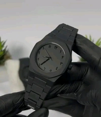 Men's Watch With Arabic Numerals Black Minimalist Watch  - Black, Free