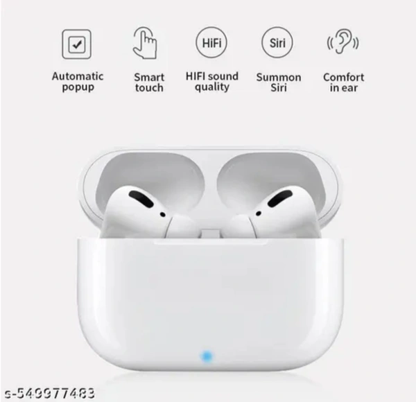 Airpod Pro with Case True Wireless Bluetooth Earphones with upto 10 Hours of Playtime - White