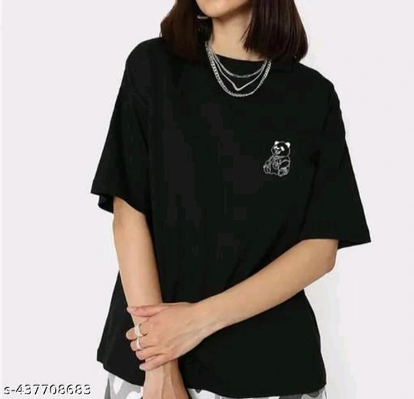 ROUND NACKE PANDA BLACK T-SHIRT - XL