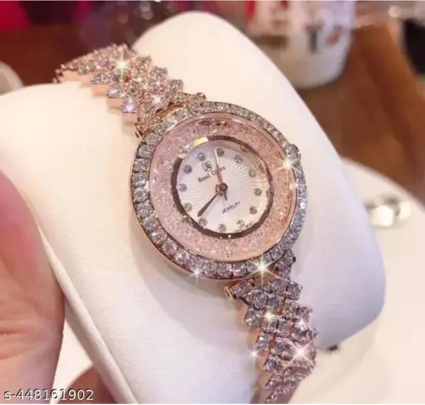 DOUBLE CRYSTAL ROSE GOLD FASHION WATCH