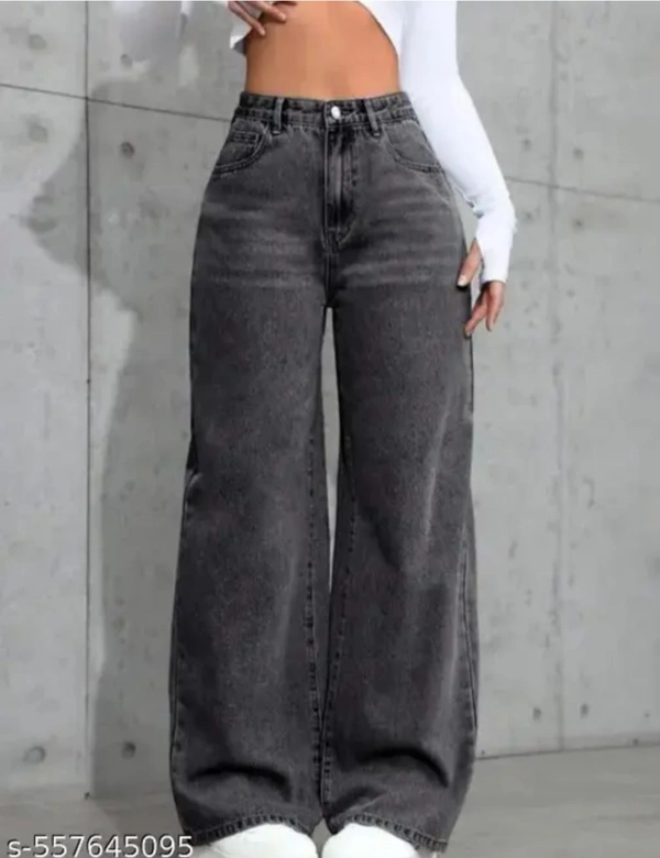 Women's stylish & trending Straight-Fit looz fit black jeans under 549 - 24